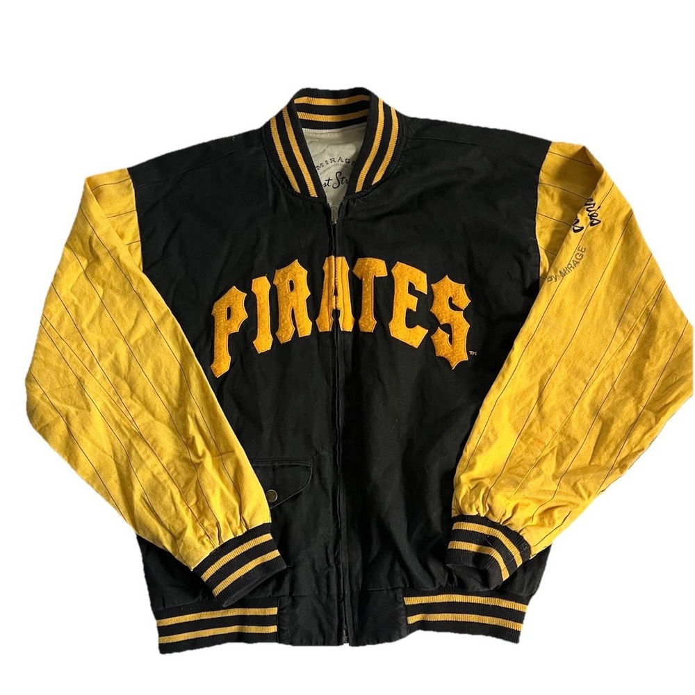 Pittsburgh Pirates Mirage Cooperstown Collection Bomber Jacket Medium Reversible